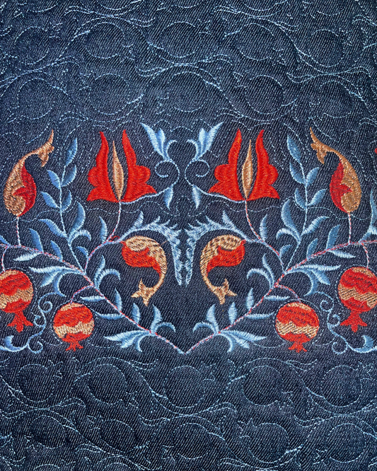Anor Embroidered Quilted Tote